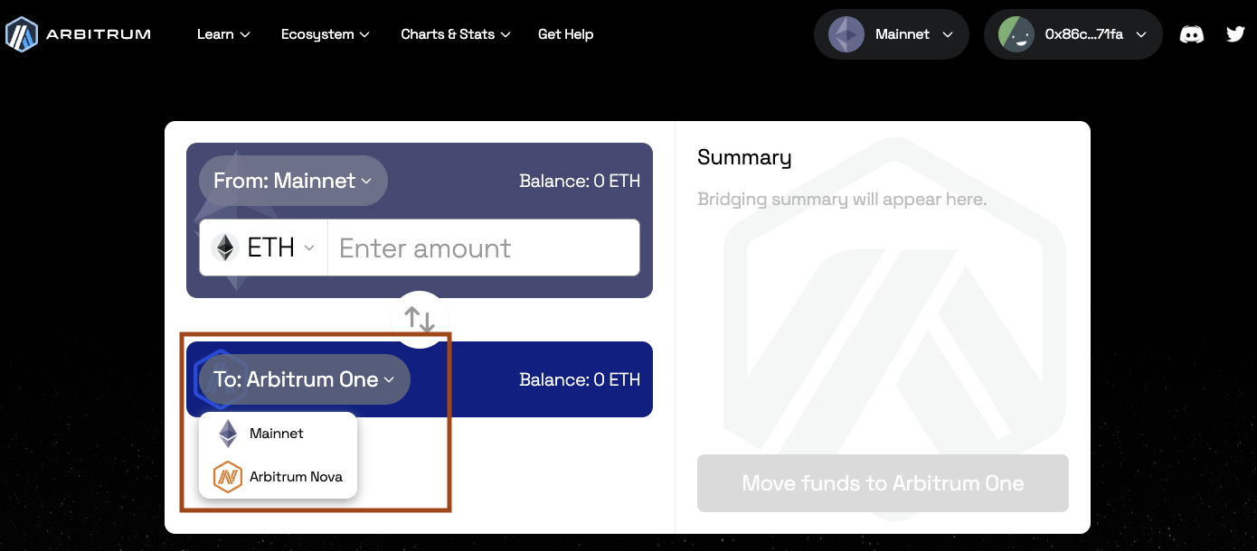 Add the desired network to your web3 wallet